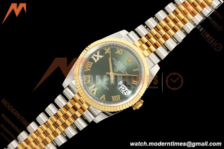 Rolex - Datejust 126233 36mm Jub Flt 904L YG/SS Green/Rmn ARF SH3235