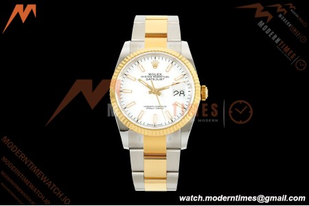 Rolex - Datejust 126233 36mm Oys Flt 904L YG/SS Wht/Stk ARF SH3235