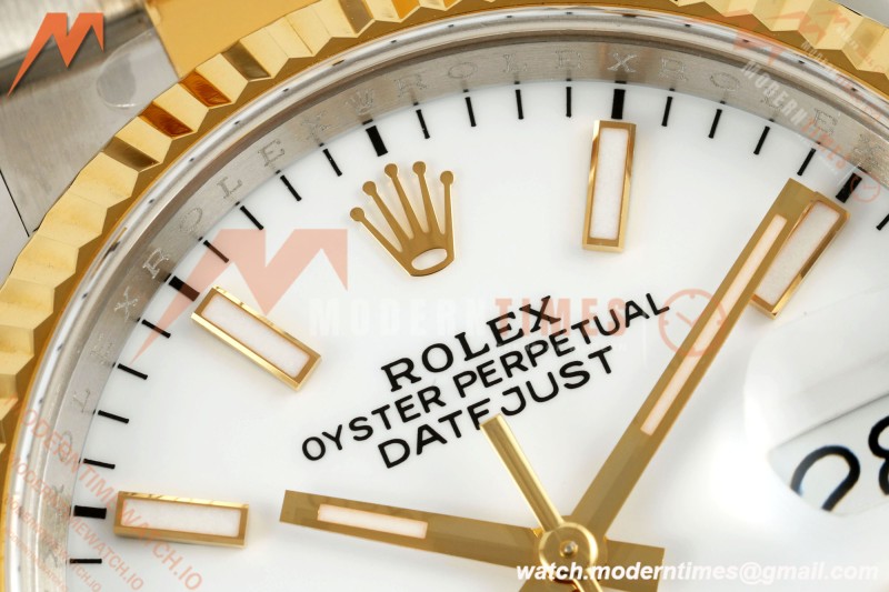 Rolex - Datejust 126233 36mm Oys Flt 904L YG/SS Wht/Stk ARF SH3235