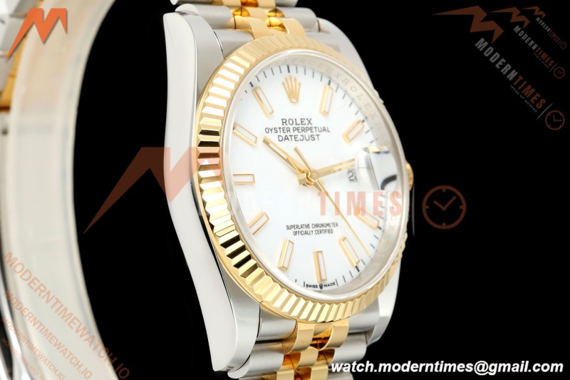 Rolex - Datejust 126233 36mm Jub Flt 904L YG/SS Wht/Stk ARF SH3235