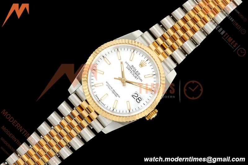 Rolex - Datejust 126233 36mm Jub Flt 904L YG/SS Wht/Stk ARF SH3235
