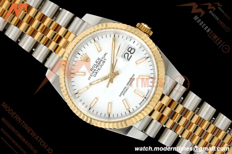 Rolex - Datejust 126233 36mm Jub Flt 904L YG/SS Wht/Stk ARF SH3235