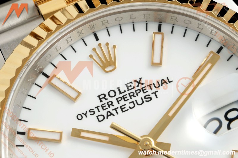 Rolex - Datejust 126233 36mm Jub Flt 904L YG/SS Wht/Stk ARF SH3235