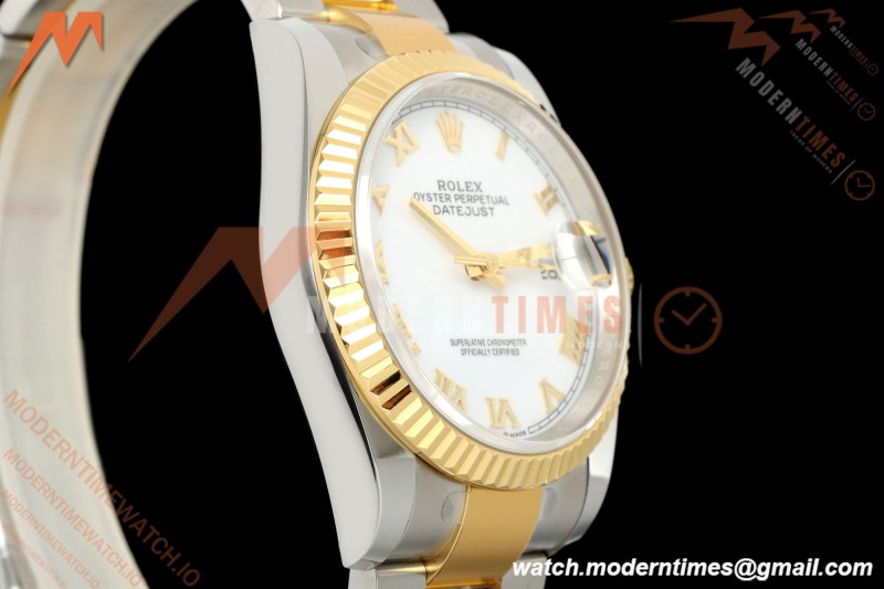 Rolex - Datejust 126233 36mm Oys Flt 904L YG/SS Wht/Rmn ARF SH3235