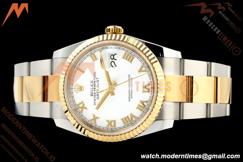 Rolex - Datejust 126233 36mm Oys Flt 904L YG/SS Wht/Rmn ARF SH3235