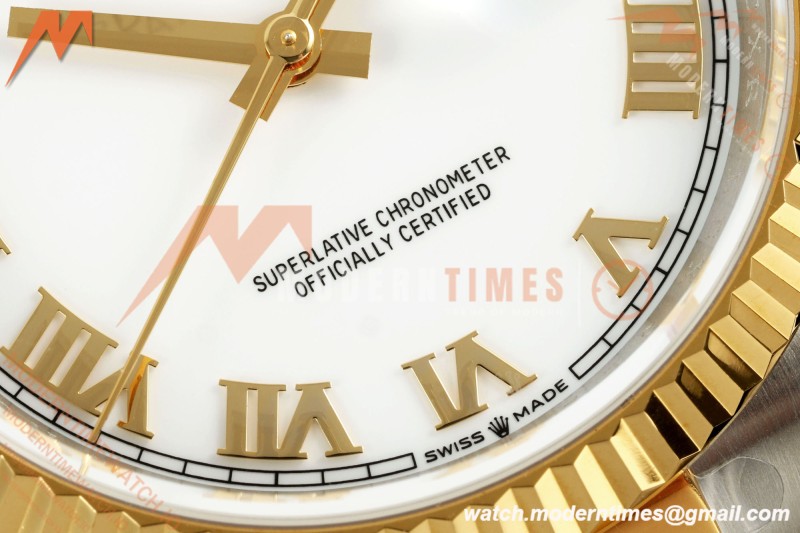 Rolex - Datejust 126233 36mm Oys Flt 904L YG/SS Wht/Rmn ARF SH3235
