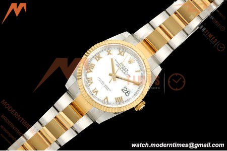 Rolex - Datejust 126233 36mm Oys Flt 904L YG/SS Wht/Rmn ARF SH3235