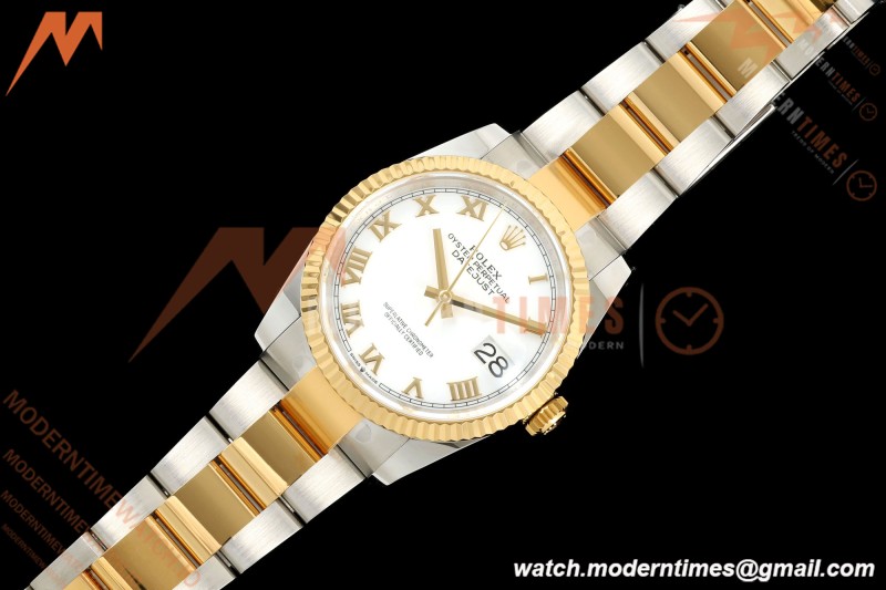Rolex - Datejust 126233 36mm Oys Flt 904L YG/SS Wht/Rmn ARF SH3235