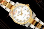 Rolex - Datejust 126233 36mm Oys Flt 904L YG/SS Wht/Rmn ARF SH3235
