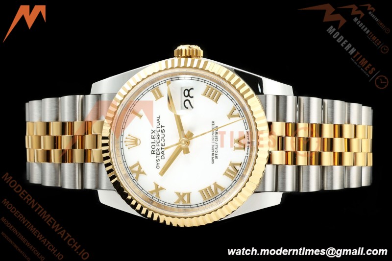 Rolex - Datejust 126233 36mm Jub Flt 904L YG/SS Wht/Rmn ARF SH3235