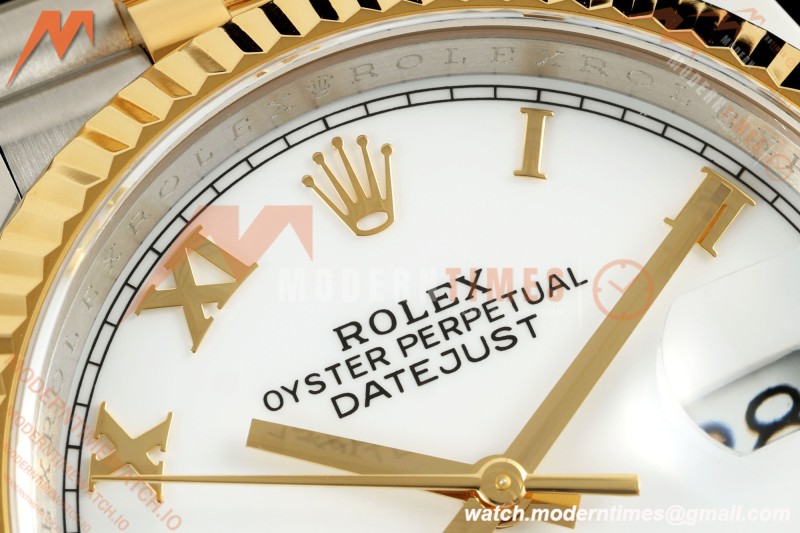 Rolex - Datejust 126233 36mm Jub Flt 904L YG/SS Wht/Rmn ARF SH3235