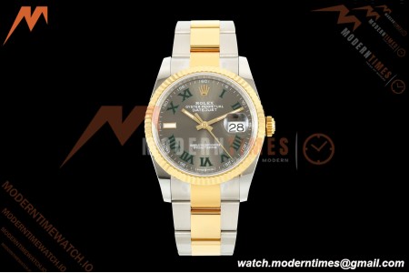 Rolex - Datejust 126233 36mm Oys Flt 904L YG/SS Grey/Rmn Wimbledon Dial ARF SH3235 | 롤렉스 - 데이트저스트 126233 36mm 오이즈 FLT 904L YG/SS 그레이/Rmn 윔블던 다이얼 ARF SH3235