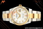Rolex - Datejust 126233 36mm Oys Flt 904L YG/SS Wht/MOP/Dia ARF SH3235