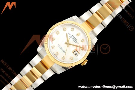 Rolex - Datejust 126233 36mm Oys Flt 904L YG/SS Wht/MOP/Dia ARF SH3235 | 롤렉스 - 데이트저스트 126233 36mm 오이즈 플라이백 904L 옐로우 골드/스틸 화이트/MOP/직경 ARF SH3235