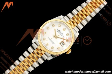 Rolex - Datejust 126233 36mm Jub Flt 904L YG/SS Wht/MOP/Dia ARF SH3235