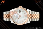 Rolex - Datejust 126231 36mm Jub Flt 904L RG/SS Wht/MOP/Dia ARF SH3235