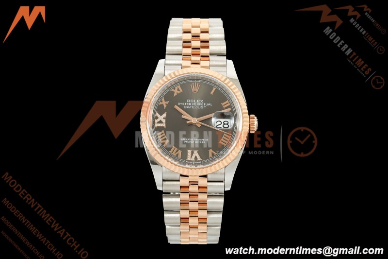 Rolex - Datejust 126231 36mm Jub Flt 904L RG/SS Grey/Rmn ARF SH3235