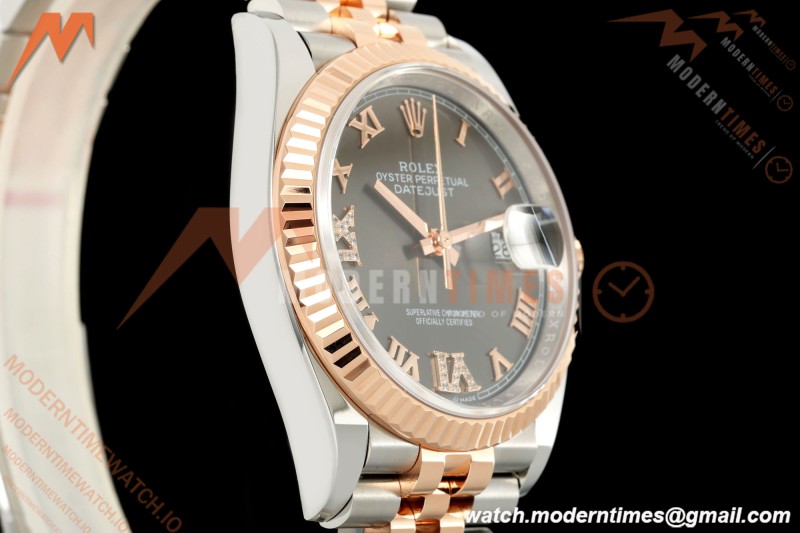 Rolex - Datejust 126231 36mm Jub Flt 904L RG/SS Grey/Rmn ARF SH3235