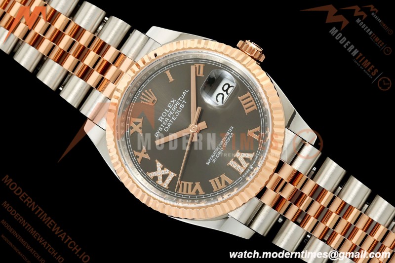 Rolex - Datejust 126231 36mm Jub Flt 904L RG/SS Grey/Rmn ARF SH3235