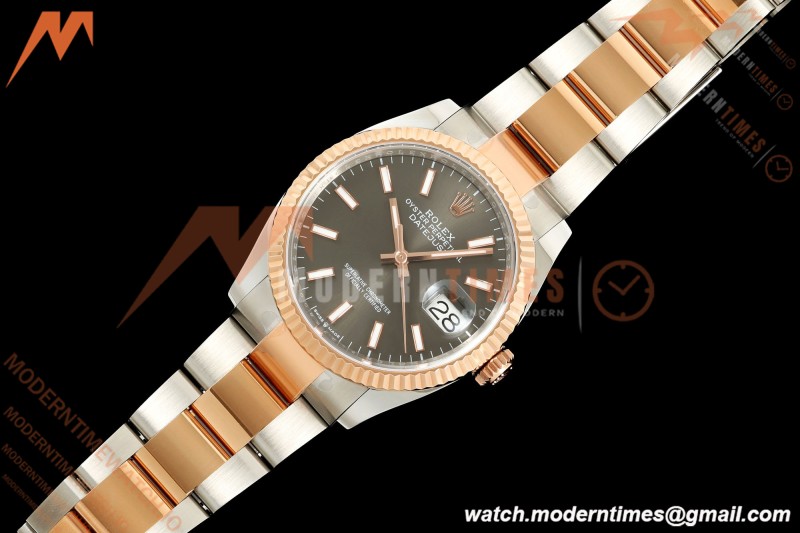 Rolex - Datejust 126231 36mm Oys Flt 904L RG/SS Grey/Stk ARF SH3235 | 롤렉스 - 데이트저스트 126231 36mm 오이스 플렛 904L RG/SS 그레이/스틸 ARF SH3235