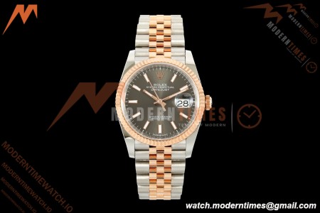 Rolex - Datejust 126231 36mm Jub Flt 904L RG/SS Grey/Stk ARF SH3235