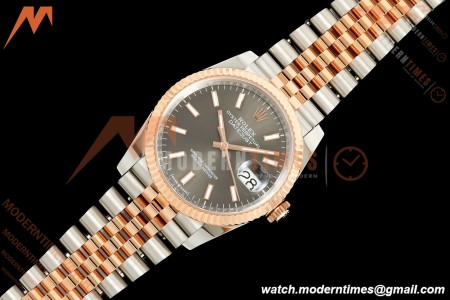 Rolex - Datejust 126231 36mm Jub Flt 904L RG/SS Grey/Stk ARF SH3235