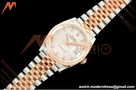 Rolex - Datejust 126231 36mm Jub Flt 904L RG/SS F-Silv/Dia ARF SH3235 | 롤렉스 - 데이트저스트 126231 36mm Jub Flt 904L RG/SS F-실브/Dia ARF SH3235