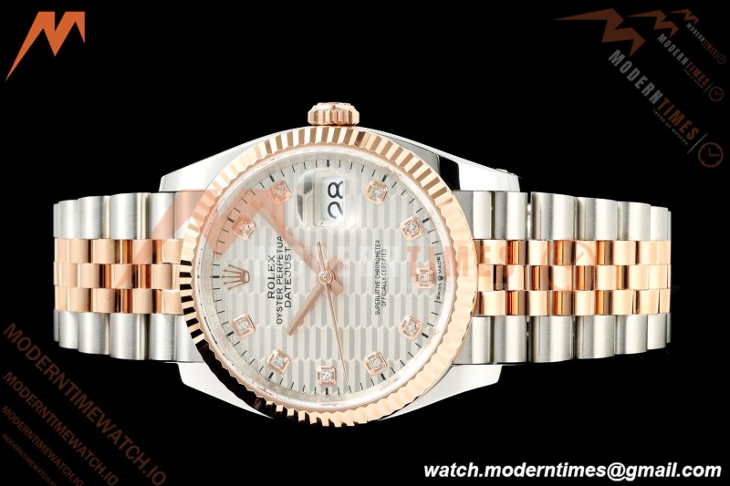 Rolex - Datejust 126231 36mm Jub Flt 904L RG/SS F-Silv/Dia ARF SH3235 | 롤렉스 - 데이트저스트 126231 36mm Jub Flt 904L RG/SS F-실브/Dia ARF SH3235