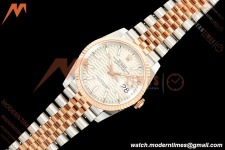 Rolex - Datejust 126231 36mm Jub Flt 904L RG/SS F-Silv/Stk ARF SH3235