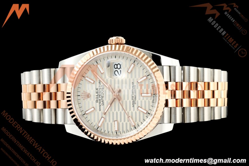 Rolex - Datejust 126231 36mm Jub Flt 904L RG/SS F-Silv/Stk ARF SH3235