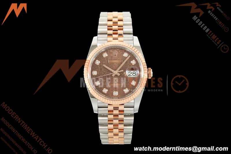 Rolex - Datejust 126231 36mm Jub Flt 904L RG/SS B-Motif/Dia ARF SH3235 | 롤렉스 - 데이트저스트 126231 36mm 주브 FLT 904L RG/SS B-모티프/Dia ARF SH3235