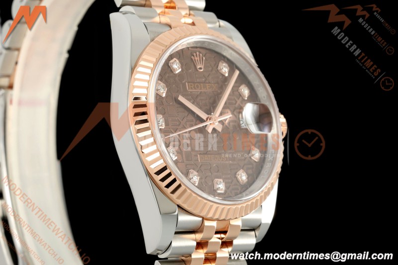 Rolex - Datejust 126231 36mm Jub Flt 904L RG/SS B-Motif/Dia ARF SH3235 | 롤렉스 - 데이트저스트 126231 36mm 주브 FLT 904L RG/SS B-모티프/Dia ARF SH3235