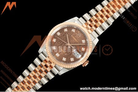 Rolex - Datejust 126231 36mm Jub Flt 904L RG/SS B-Motif/Dia ARF SH3235 | 롤렉스 - 데이트저스트 126231 36mm 주브 FLT 904L RG/SS B-모티프/Dia ARF SH3235
