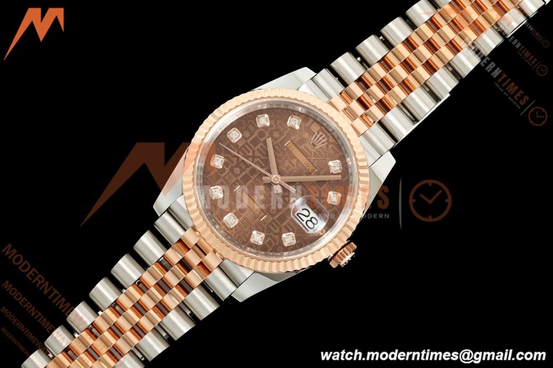 Rolex - Datejust 126231 36mm Jub Flt 904L RG/SS B-Motif/Dia ARF SH3235 | 롤렉스 - 데이트저스트 126231 36mm 주브 FLT 904L RG/SS B-모티프/Dia ARF SH3235