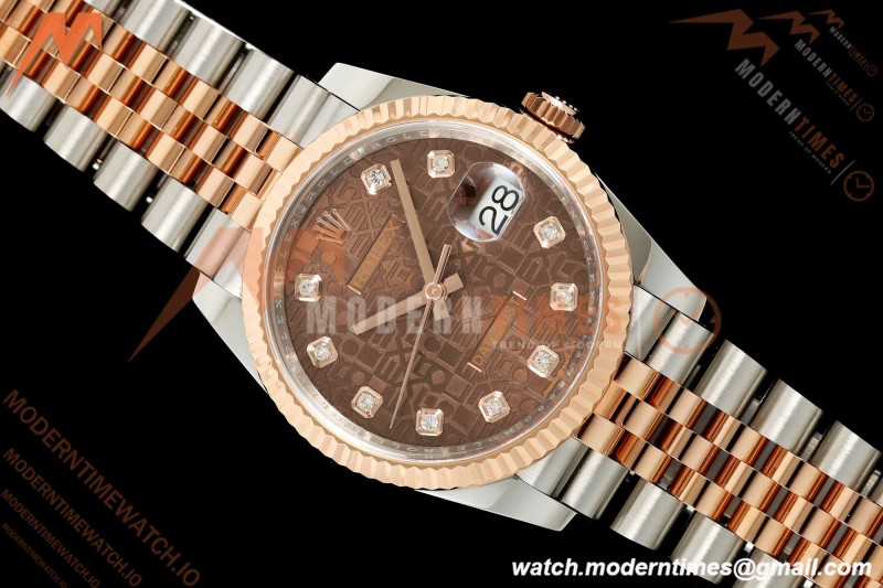 Rolex - Datejust 126231 36mm Jub Flt 904L RG/SS B-Motif/Dia ARF SH3235 | 롤렉스 - 데이트저스트 126231 36mm 주브 FLT 904L RG/SS B-모티프/Dia ARF SH3235