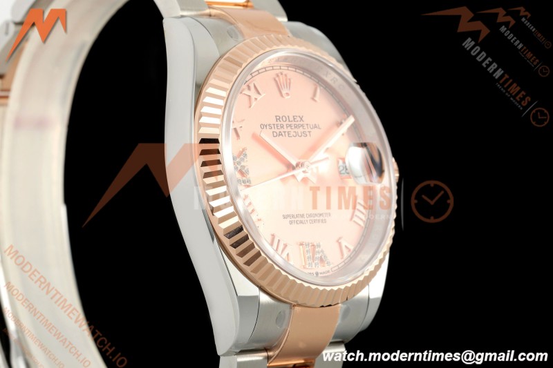 Rolex - Datejust 126231 36mm Oys Flt 904L RG/SS Pink/Rmn ARF SH3235