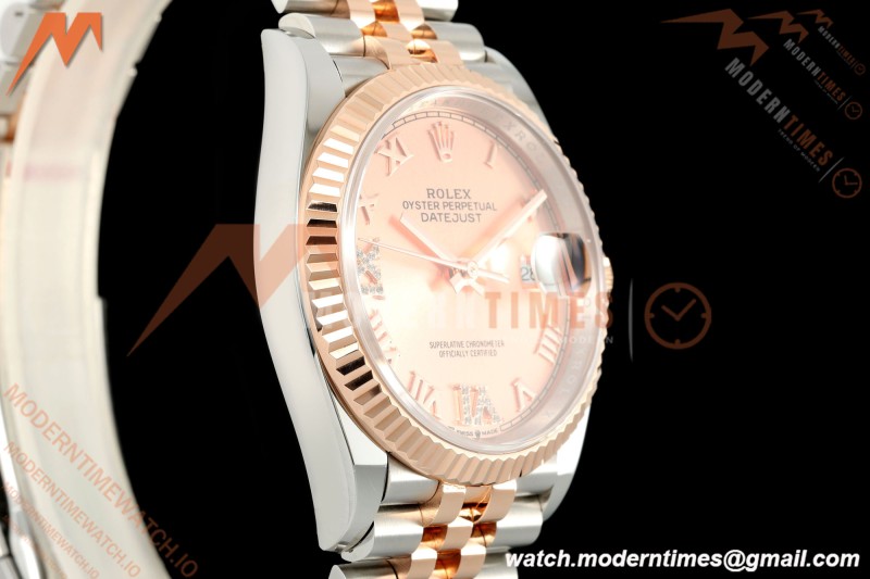 Rolex - Datejust 126231 36mm Jub Flt 904L RG/SS Pink/Rmn ARF SH3235