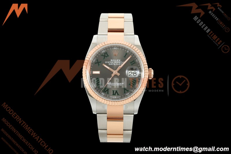 Rolex - Datejust 126231 36mm Oys Flt 904L RG/SS Grey Wimbledon/Roman ARF SH3235 | 롤렉스 - 데이트저스트 126231 36mm 오이스 FLT 904L RG/SS 그레이 윔블던/로만 ARF SH3235
