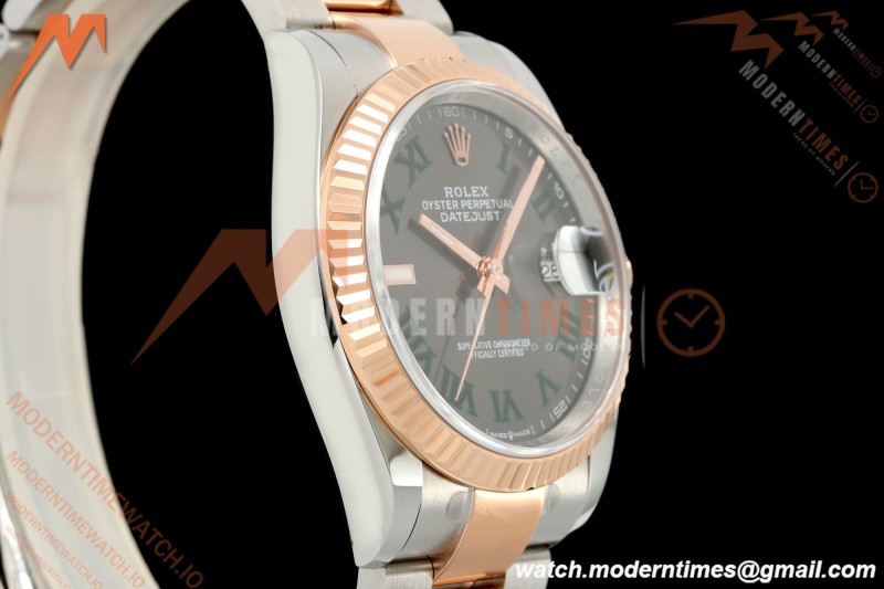 Rolex - Datejust 126231 36mm Oys Flt 904L RG/SS Grey Wimbledon/Roman ARF SH3235 | 롤렉스 - 데이트저스트 126231 36mm 오이스 FLT 904L RG/SS 그레이 윔블던/로만 ARF SH3235