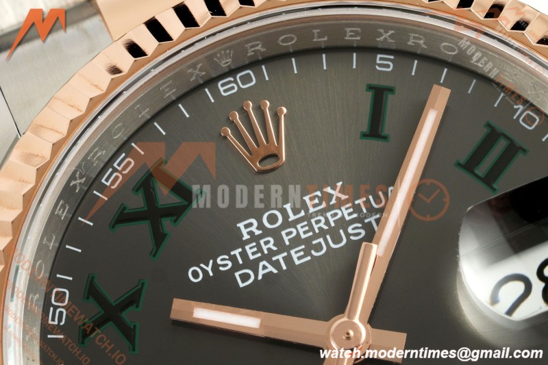Rolex - Datejust 126231 36mm Oys Flt 904L RG/SS Grey Wimbledon/Roman ARF SH3235 | 롤렉스 - 데이트저스트 126231 36mm 오이스 FLT 904L RG/SS 그레이 윔블던/로만 ARF SH3235
