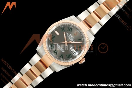 Rolex - Datejust 126231 36mm Oys Flt 904L RG/SS Grey Wimbledon/Roman ARF SH3235