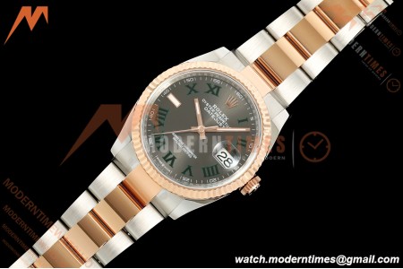 Rolex - Datejust 126231 36mm Oys Flt 904L RG/SS Grey Wimbledon/Roman ARF SH3235 | 롤렉스 - 데이트저스트 126231 36mm 오이스 FLT 904L RG/SS 그레이 윔블던/로만 ARF SH3235