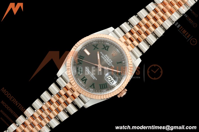 Rolex - Datejust 126231 36mm Jub Flt 904L RG/SS Grey Wimbledon/Roman ARF SH3235