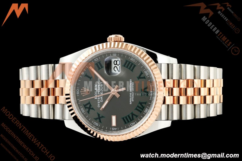 Rolex - Datejust 126231 36mm Jub Flt 904L RG/SS Grey Wimbledon/Roman ARF SH3235