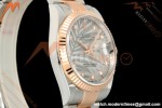 Rolex - Datejust 126231 36mm Oys Flt 904L RG/SS Silver Palm Motif Dial ARF SH3235