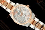 Rolex - Datejust 126231 36mm Oys Flt 904L RG/SS Silver Palm Motif Dial ARF SH3235