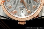 Rolex - Datejust 126231 36mm Jub Flt 904L RG/SS Silver Palm Motif Dial ARF SH3235