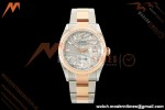 Rolex - Datejust 126231 36mm Oys Flt 904L RG/SS Silver Palm Motif Stick Dial ARF SH3235