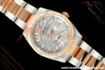 Rolex - Datejust 126231 36mm Oys Flt 904L RG/SS Silver Palm Motif Stick Dial ARF SH3235
