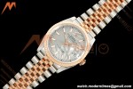 Rolex - Datejust 126231 36mm Jub Flt 904L RG/SS Silver Palm Motif Stick Dial ARF SH3235